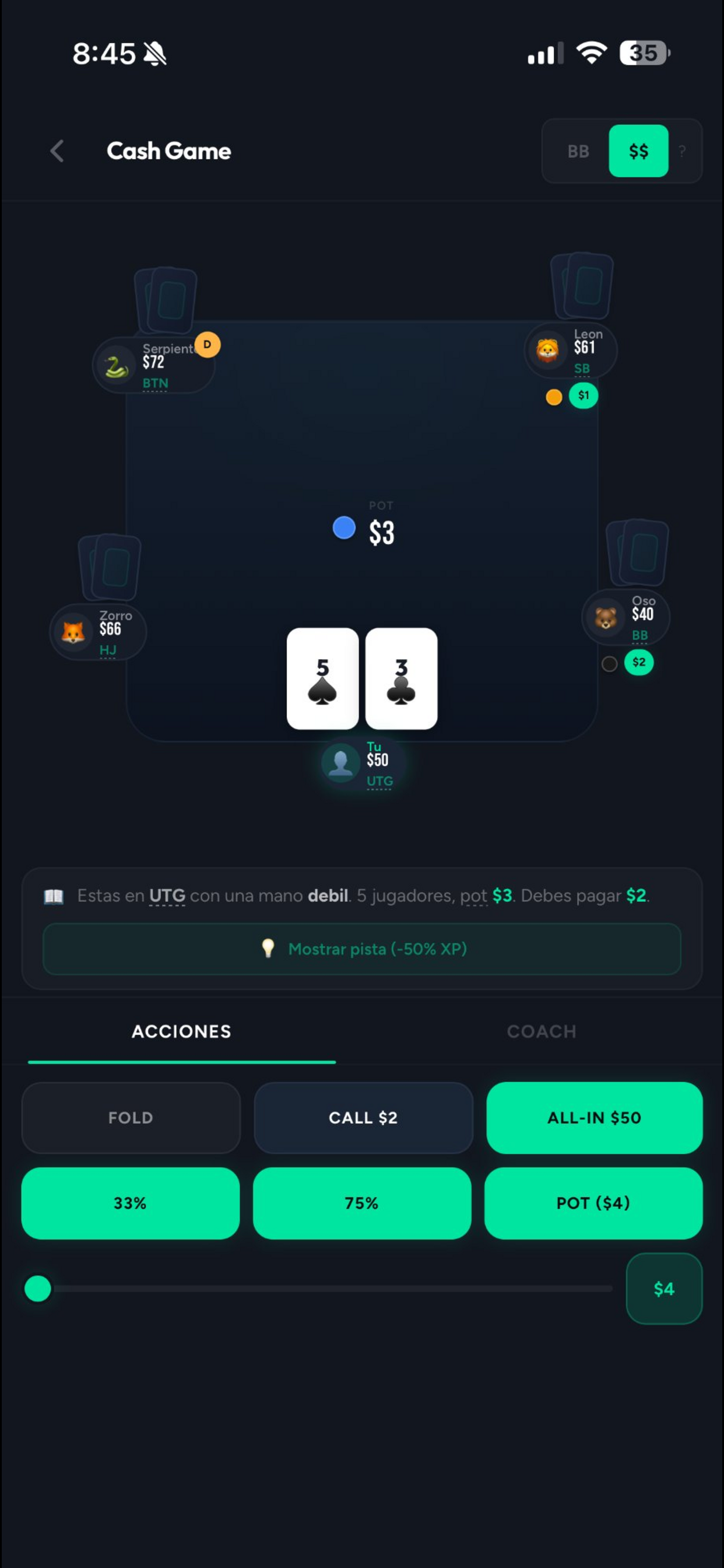 Simulador Cash Game